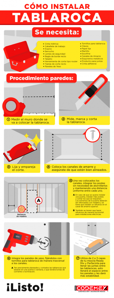 Cómo Instalar Tablaroca en 7 Sencillos Pasos Codemex